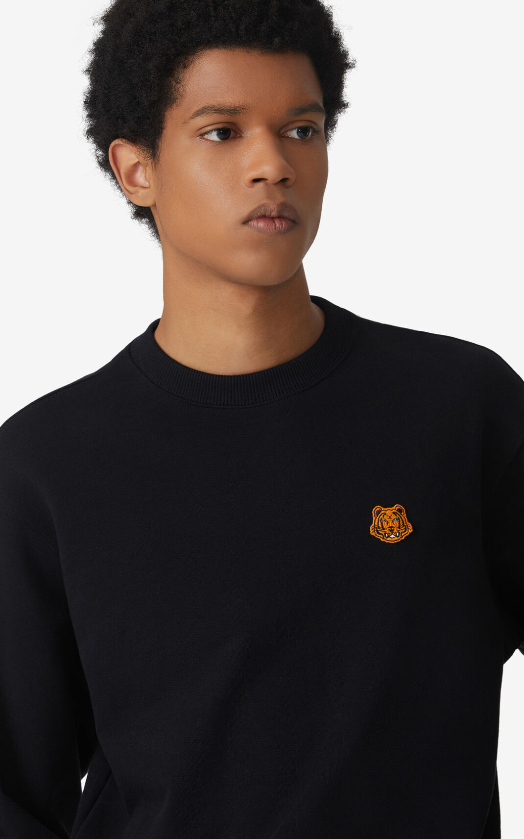 Kenzo Tiger Crest Sweatshirt Black For Mens 6375CMXST